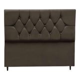 Cabeceira Cama Box Estofada Solteiro 90 Cm Suede Bruna Cor:marrom