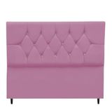 Cabeceira Para Cama Box Estofada King 195 Cm Suede Melissa Cor:rosa