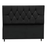 Cabeceira Cama Box Solteiro 90 Cm Geovana Suede Cor:preto