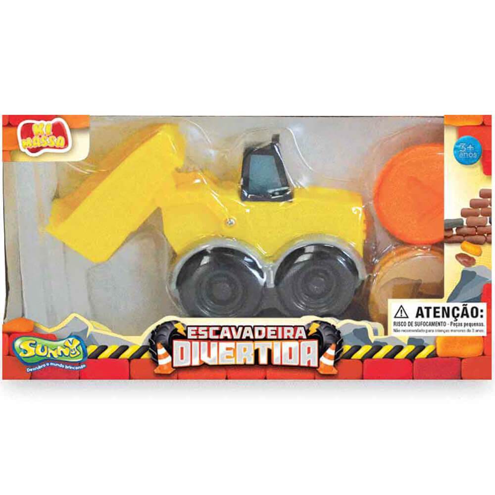 Ki Massa Veiculo Construcao Com 2 Massinhas Sunny