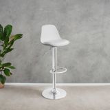 Banqueta Joly Eames Base Giratória Branco