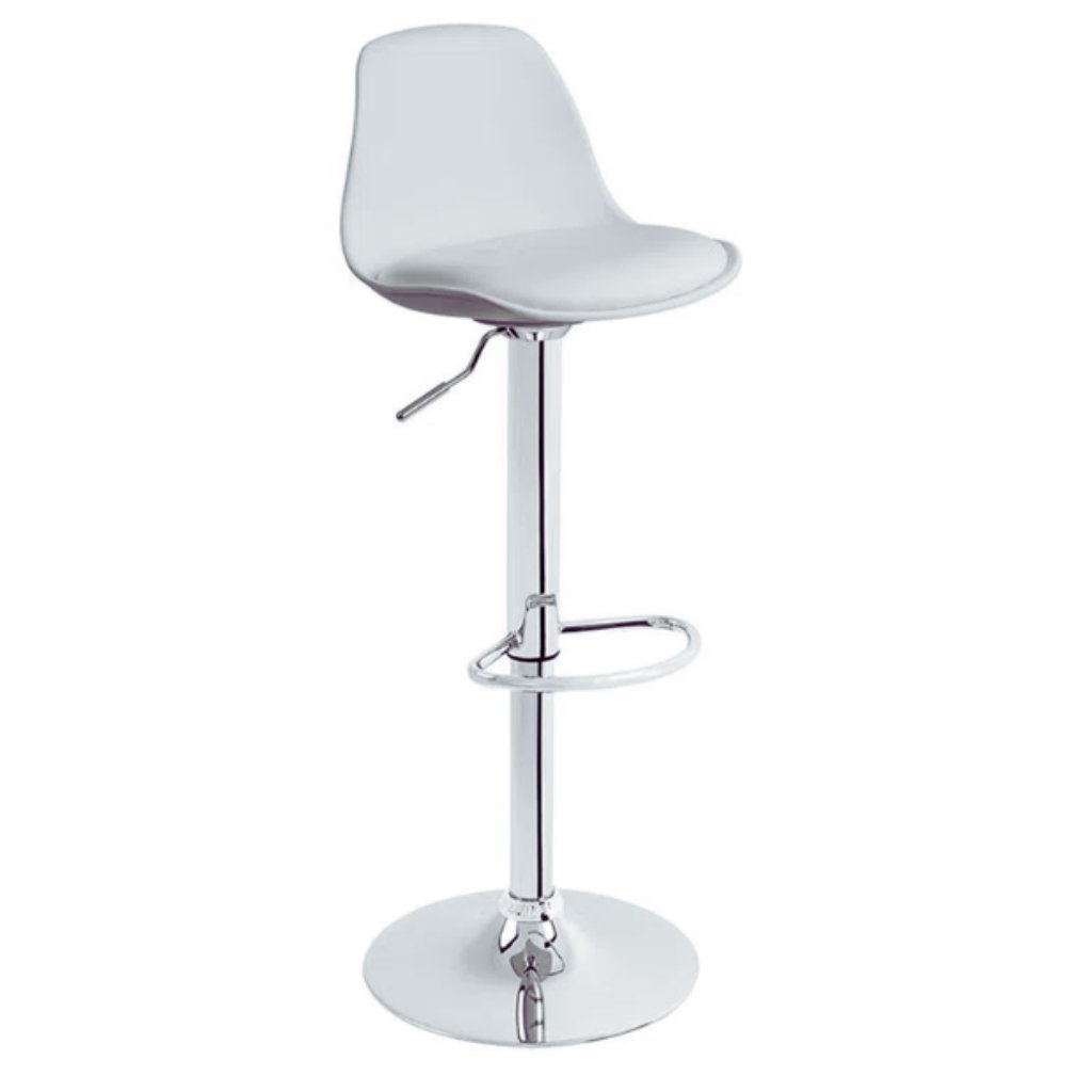 Conjunto 2 Banquetas Joly Eames Base Giratória Branco