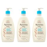 Sabonete Corporal E Shampoo Aveeno Baby Com Extrato Natural De Aveia 540ml