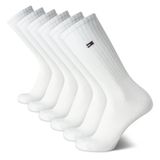 Meias Tommy Hilfiger Sport Cushion Crew Para Homens 7-12 Brancas