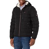 Jaqueta Masculina Tommy Hilfiger, De Peso Médio, Preta, Gg
