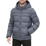 Jaqueta Masculina Tommy Hilfiger Com Capuz Puffer Charcoal G-small