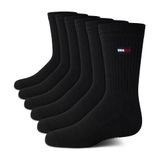 Meias Esportivas Tommy Hilfiger Unissex Para Crianças Almofadadas, Pacote Com 6