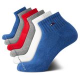 Meias De Tornozelo Tommy Hilfiger, Macias, Elásticas, Almofadadas, Pacote Com 6