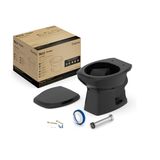 Vaso Sanitário Convencional Com Assento Soft Close Thema Incepa Preto Brilhante