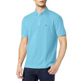 Camisa Polo Tommy Hilfiger, Manga Curta, Modelagem Clássica, Azul, Masculina