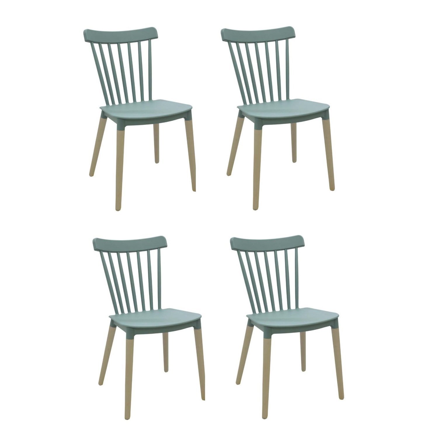 Kit 4 Cadeiras Encosto Vazado Janaina Rivatti Móveis Verde Menta