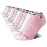 Meias Tommy Hilfiger No Show, Pacote Com 12, Para Mulheres, Rosa, Tamanho 4-10
