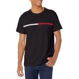 Camiseta Masculina Tommy Hilfiger De Manga Curta Com Logotipo Preto Azeviche