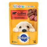 Ração Úmida Para Cachorro Pedigree Filhote Sachê Carne 100g - Embalagem Com 18 Unidades