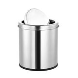 Lixeira Em Inox Basculante 12 Litros Cesto De Lixo Tampa Giratoria Vai E Vem Luxo Grande Banheiro Cozinha Escritorio