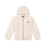 Moletom Com Capuz Tommy Hilfiger Para Meninas Branco Minky Tamanho 16