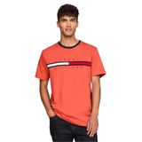 Camiseta Masculina Tommy Hilfiger De Manga Curta Com Listras Exclusivas