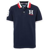 Camisa Polo Tommy Hilfiger Para Meninos Matt Mast Tamanho Azul Marinho Lg