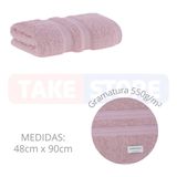 Toalha De Rosto Algodão Egípcio Penteado Buddemeyer 48x90cm Rosa Claro 3221