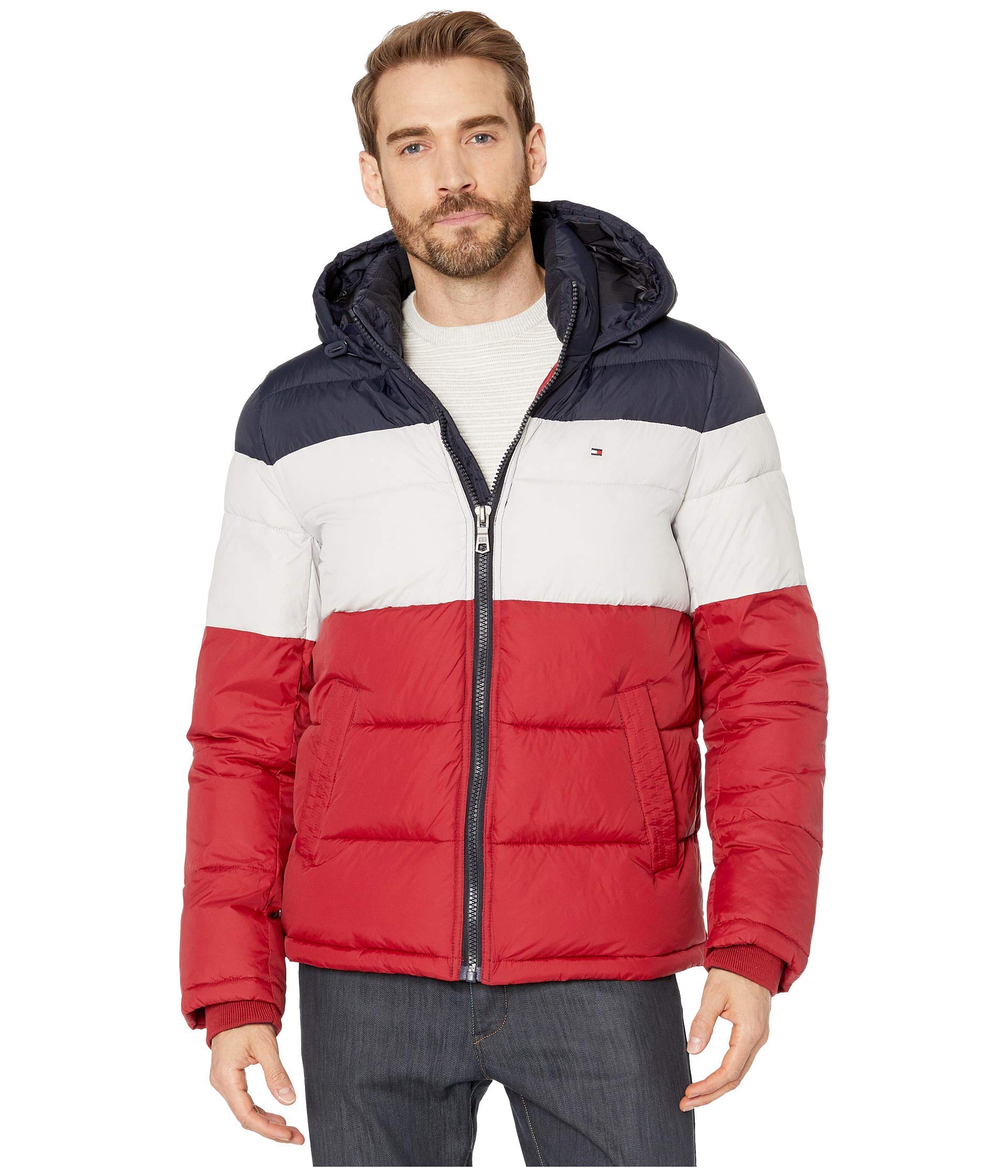 Blusão Tommy Hilfiger Masculina Clássica Com Capuz, Grande