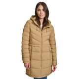 Jaqueta Feminina Tommy Hilfiger, Leve, 3/4 Com Zíper, Camel