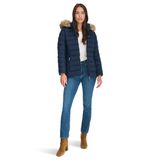 Jaqueta Tommy Hilfiger Com Acabamento Em Pele Sintética, Acolchoado Curto Feminino