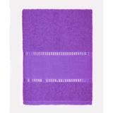 1 Toalha De Banho Barra Para Bordar Ponto Cruz 65x130 Roxo