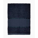 1 Toalha De Banho Barra Para Bordar Ponto Cruz 65x130 Preto
