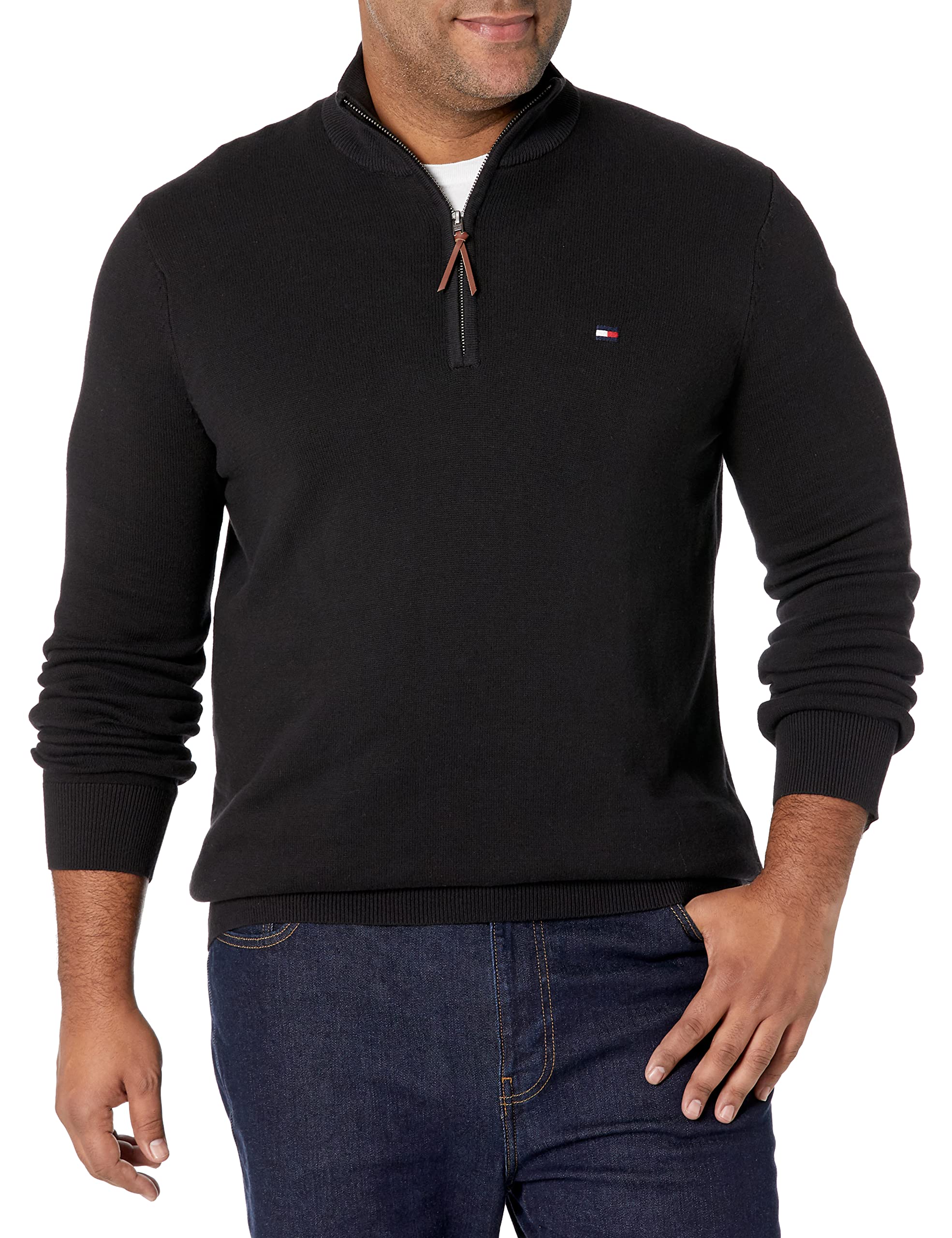 Suéter Tommy Hilfiger Masculino Grande E Alto Com Zíper 1/4