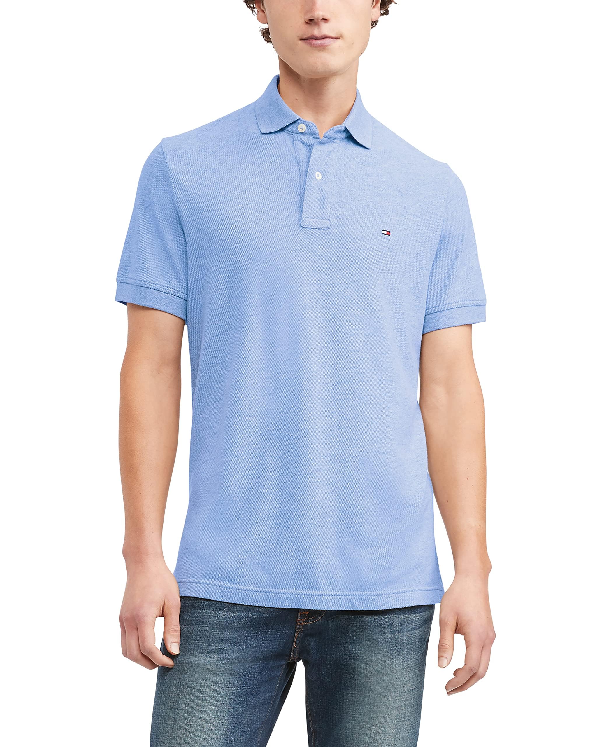 Camisa Polo Tommy Hilfiger Classic Fit Para Homens Azul 3x Grande