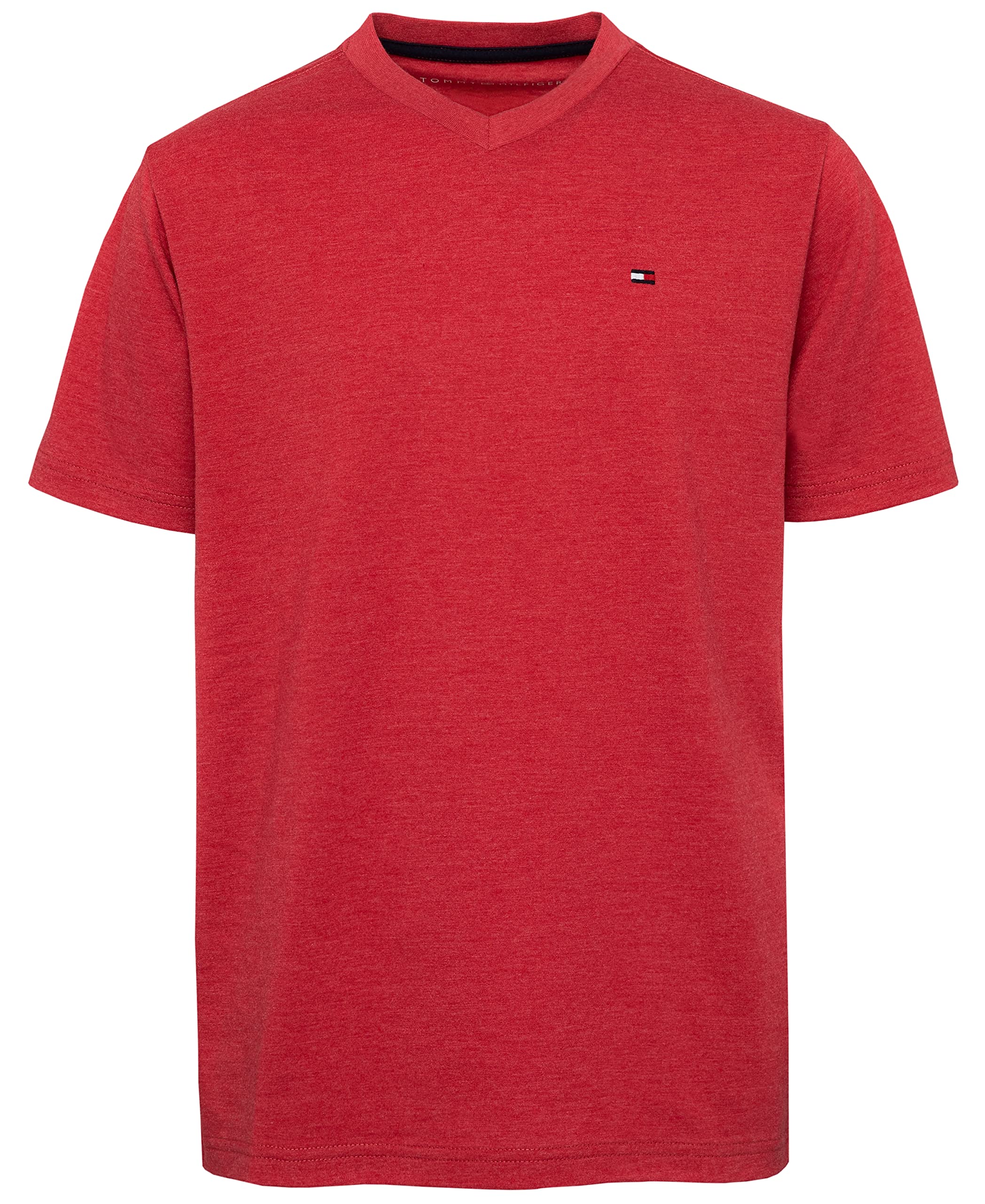 Camiseta Tommy Hilfiger Big Boys Cvc Com Decote Em V Bullseye - Grande