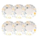 Prato Fundo De Cerâmica Donna Bem-te-vi 21,5cm 6un - Biona