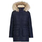 Jaqueta Acolchoada Tommy Hilfiger Para Meninas Com Anoraque Azul Marinho De 6 Anos