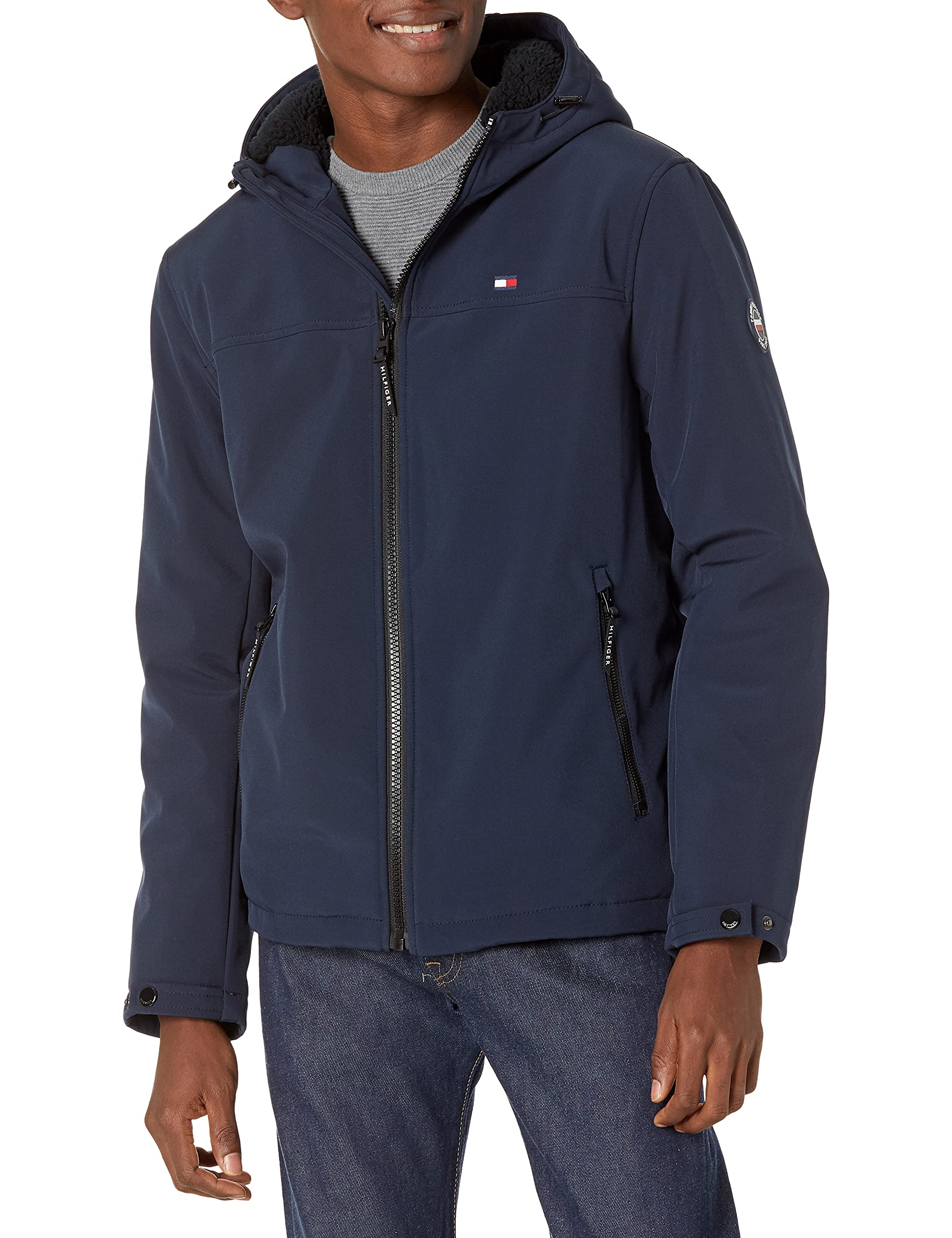 Jaqueta Masculina Tommy Hilfiger Com Revestimento Macio E Forro Sherpa