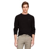 Suéter Masculino Tommy Hilfiger 9gg Estruturado Com Gola Redonda Preta