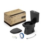 Kit Vaso Sanitário Com Caixa Acoplada E Assento Soft Close Thema Incepa Preto Brilhante