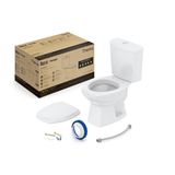 Kit Vaso Sanitário Com Caixa Acoplada E Assento Soft Close Thema Incepa Cinza Platina Brilhante