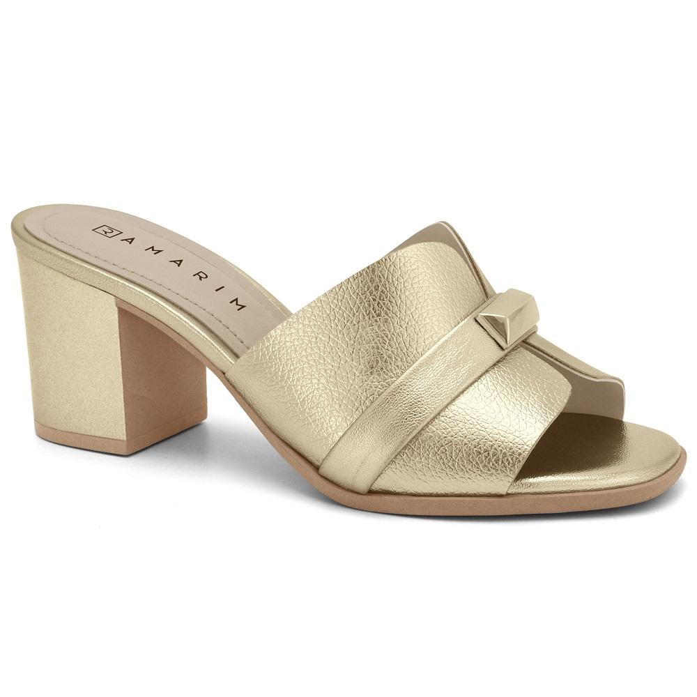 Tamanco Ramarim Ref 2451201-1 Ouro 038