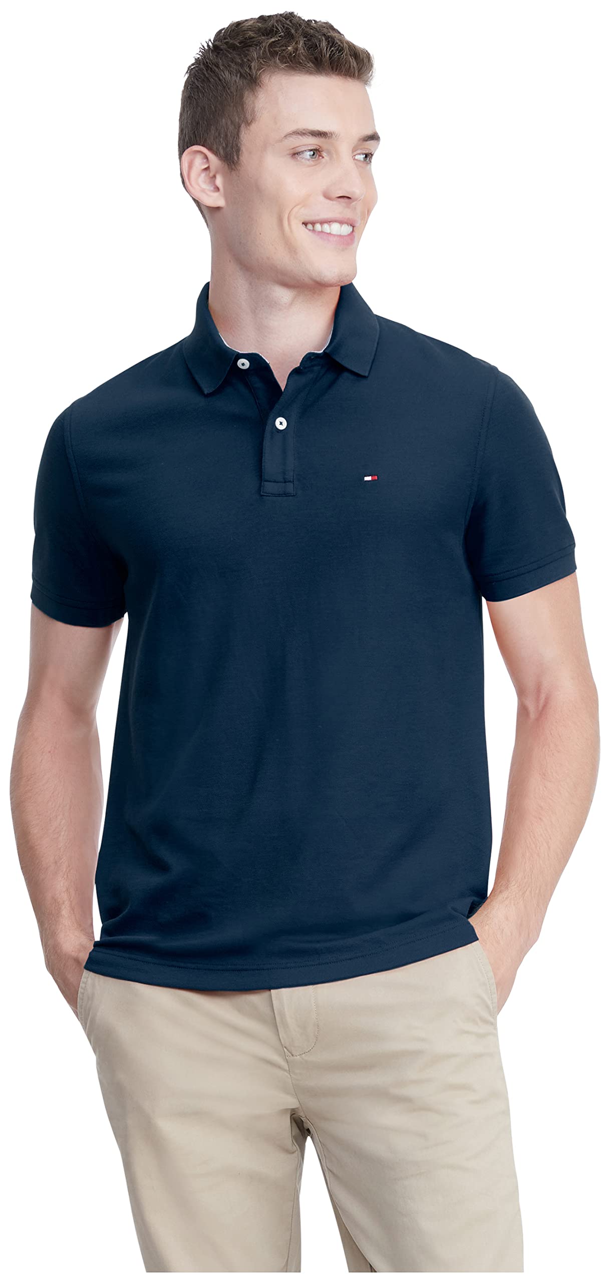 Camisa Polo Tommy Hilfiger Grande E Alta De Manga Curta Masculina