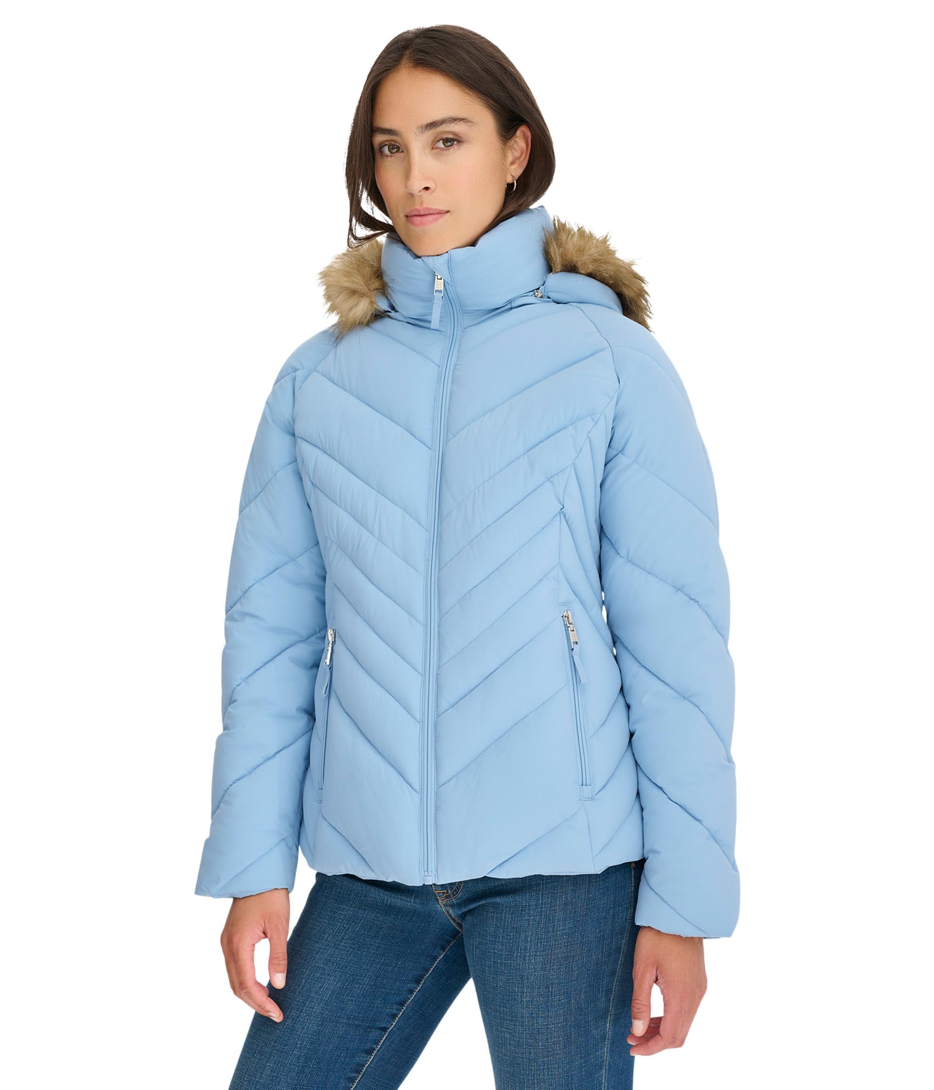 Jaqueta Tommy Hilfiger Com Acabamento Em Pele Sintética