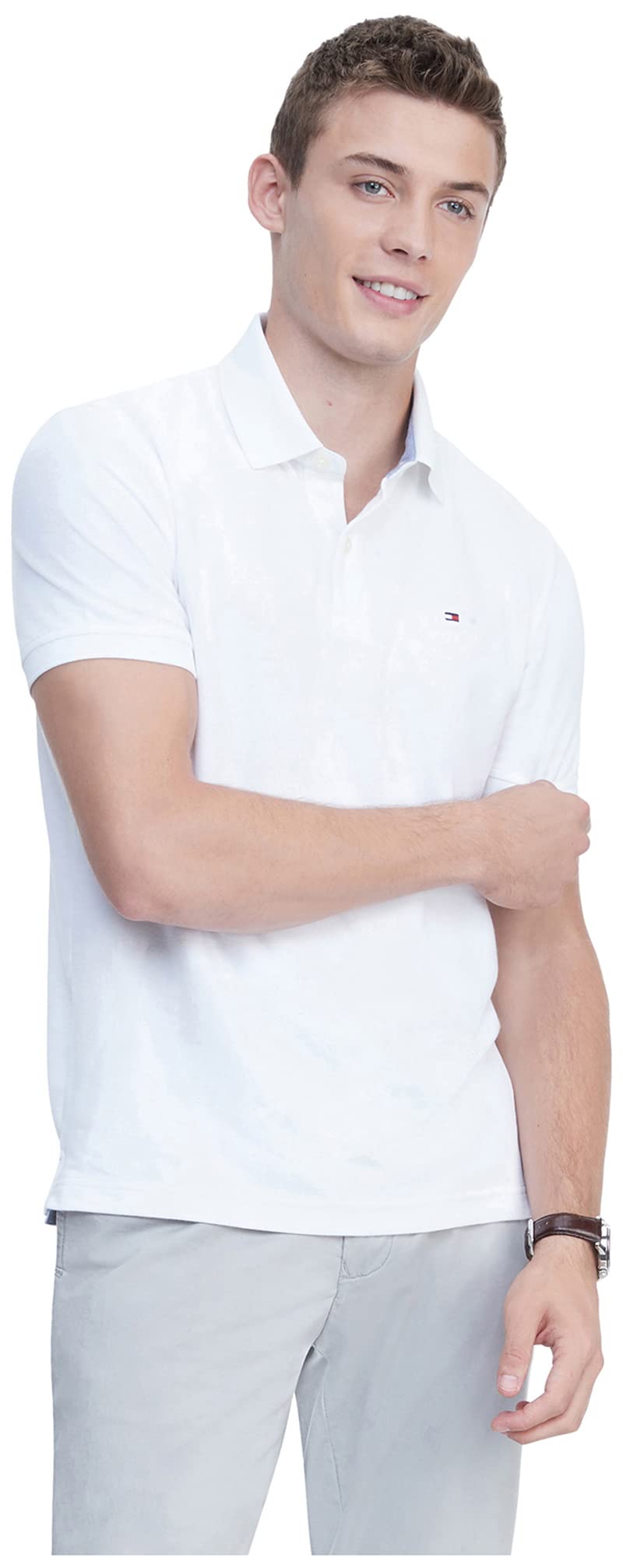 Camisa Polo Tommy Hilfiger Grande E Alta De Manga Curta Masculina