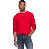 Suéter Masculino Tommy Hilfiger De Algodão Estruturado 9gg Com Gola Redonda