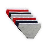 Calcinhas Tommy Hilfiger, Biquíni Feminino De Algodão, Pacote Com 6