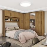 Guarda-roupa Casal Modulado 5 Portas Santiago 3 Portas Plus 5 Gavetas Com Espelho Cinamomo