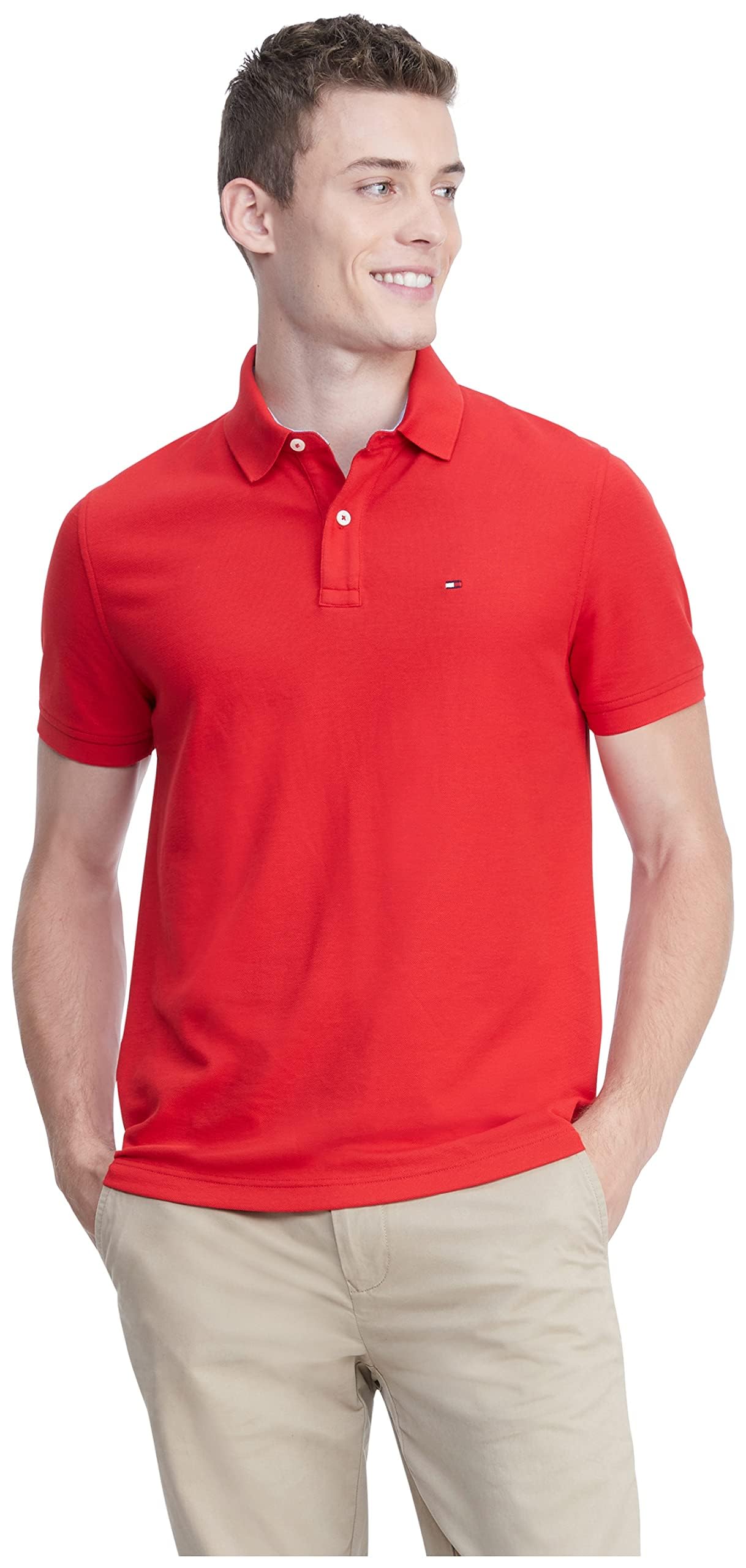 Camisa Polo Tommy Hilfiger Grande E Alta De Manga Curta Masculina