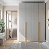Guarda-roupa Modulado 4 Peças 8 Portas Jade Cabecasa Madeiramadeira Cinza Urbano