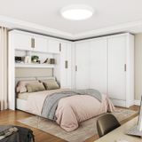 Guarda-roupa Casal Modulado 5 Portas Santiago 3 Portas 5 Gavetas Branco