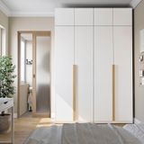 Guarda-roupa Modulado 4 Peças 8 Portas Jade Cabecasa Madeiramadeira Branco Fosco