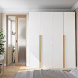 Guarda-roupa Modulado 2 Peças 4 Portas Jade Cabecasa Madeiramadeira Branco Fosco
