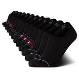 Meias Tommy Hilfiger Athletic No Show Cushion Masculinas 7-12 Pretas
